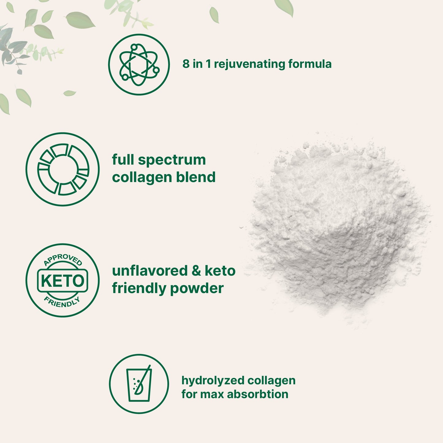 Micro Ingredients Multi Collagen Peptides Powder - Hydrolyzed Protein Peptides (Type I,II,III,V,X) with Hyaluronic Acid, Biotin & Vitamin C Unflavored Healthcare Dietary